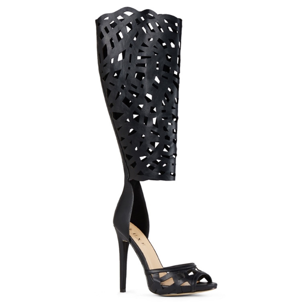 Black Knee High Heeled Boots